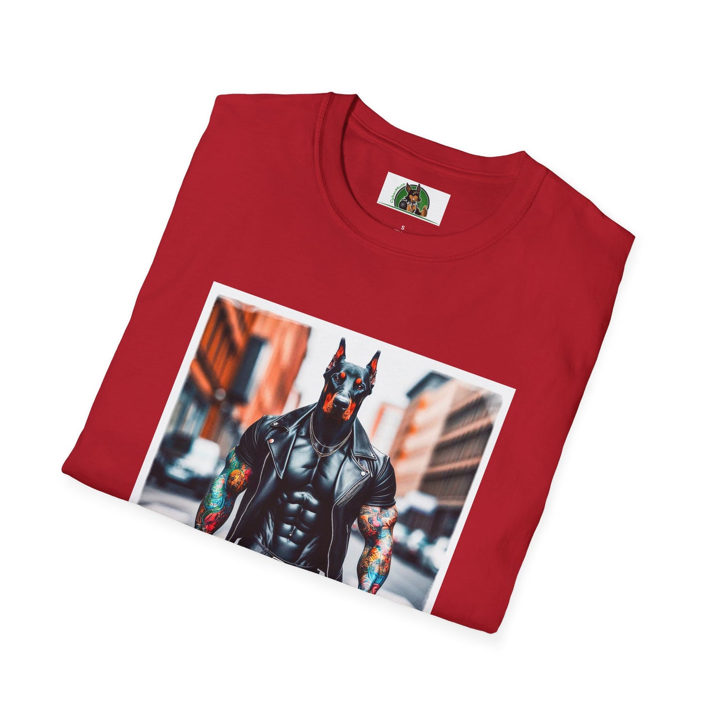 Doberman men in black t shirt