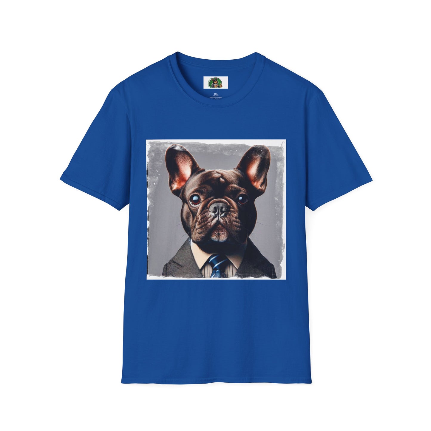 French Bulldog smart businessman T-Shirt Printify XS Royal