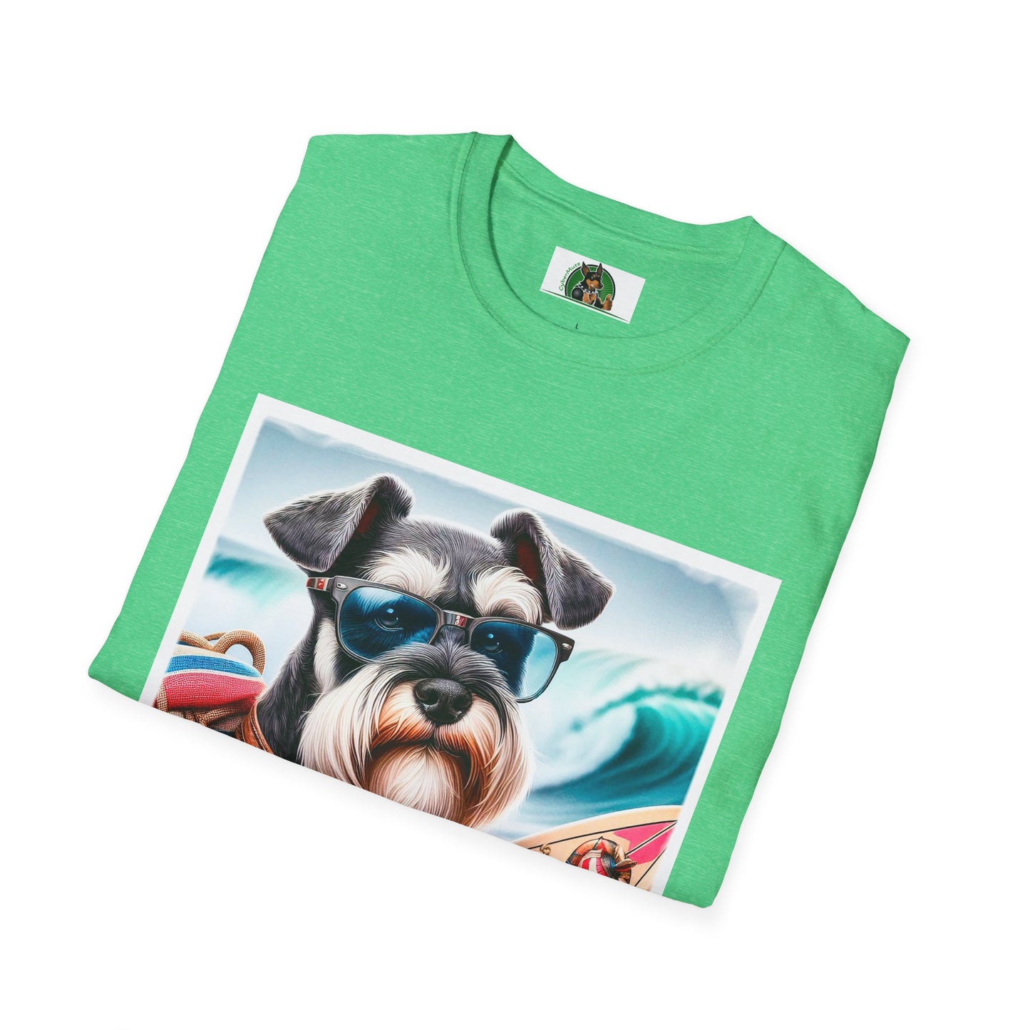 Miniature Schnauzer surfer dude shirt