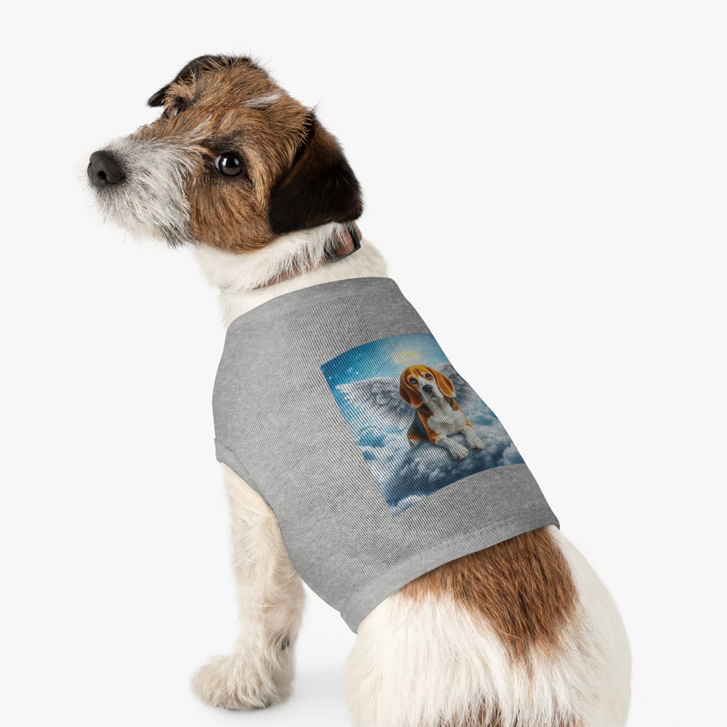 Pet Tank Top Beagle Angel In Cloud Pets Printify