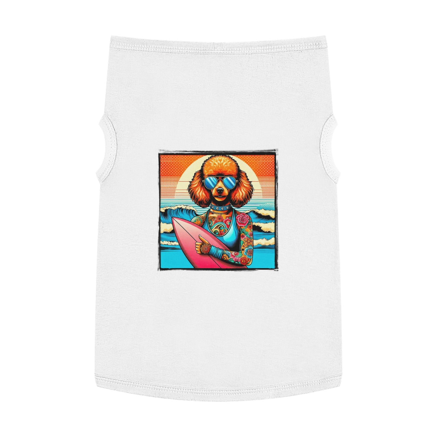 Pet Tank Top Poodle Pets Printify XL White