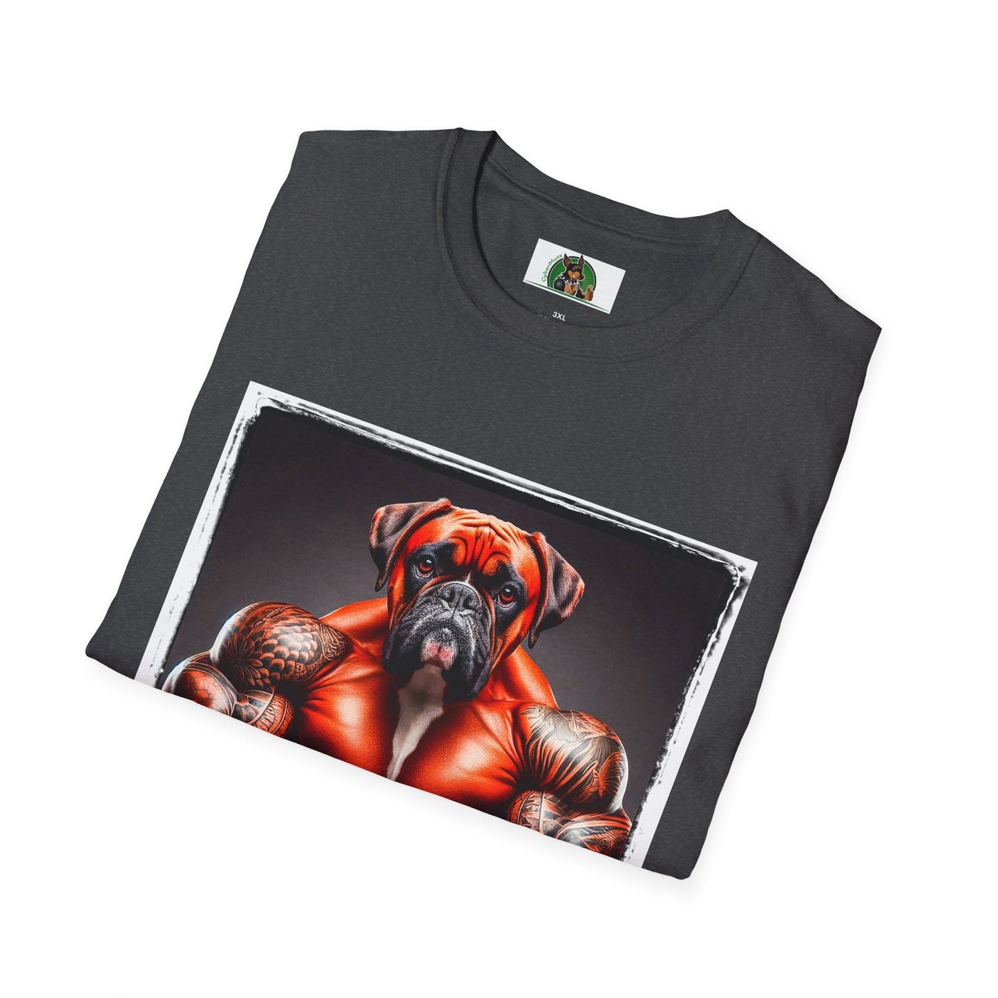Boxer Muscle Dog Shirt T-Shirt Printify