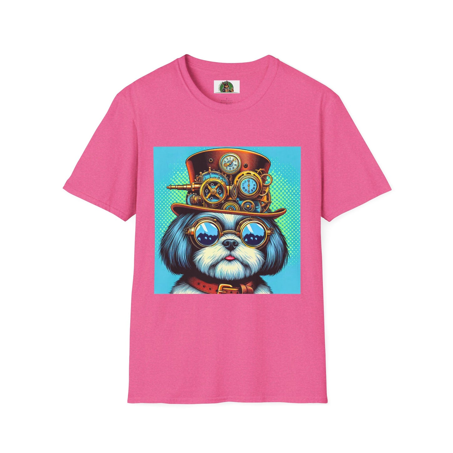 Shih Tzu steam punk cutie T-Shirt Printify S Heather Heliconia