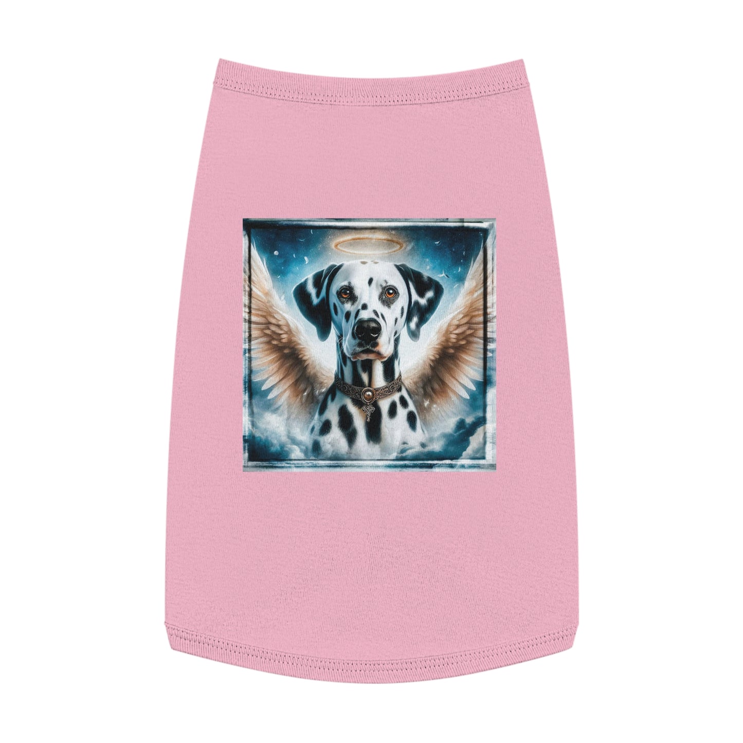 Pet Tank Top Dalmatian white angel t shirt Pets Printify L Pink