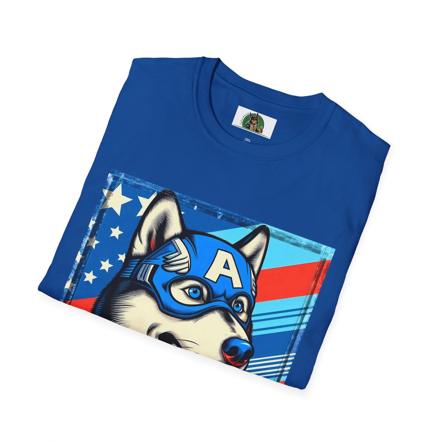 Husky super hero shirt T-Shirt Printify