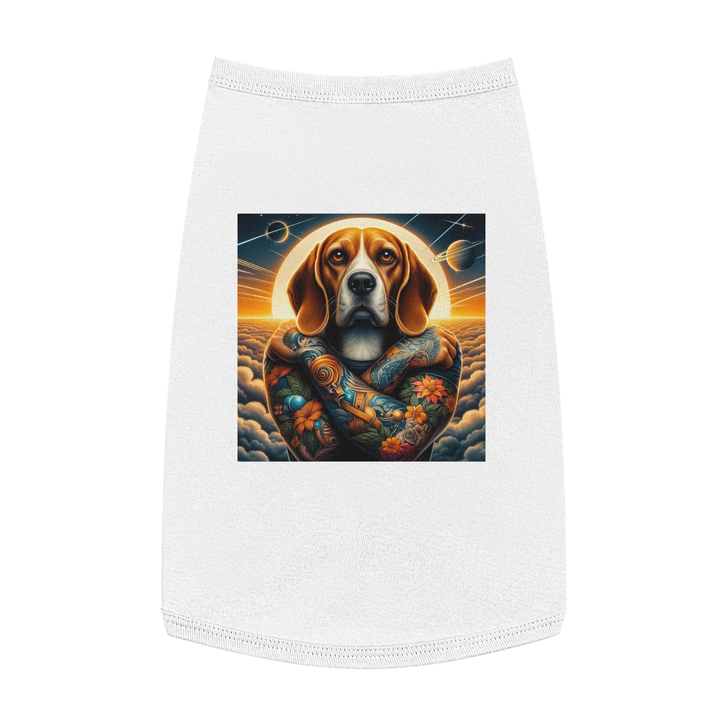 Dog Tank Top Beagle Tattooed Pets Printify L White