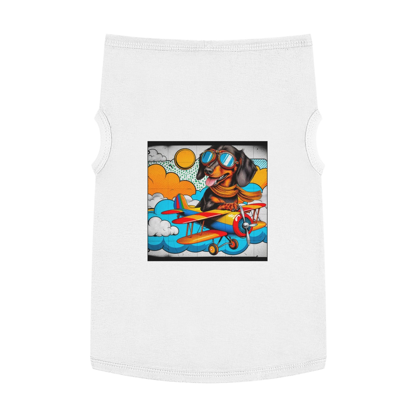 Wacky Pet Tank Top Dachshund Pets Printify XL White