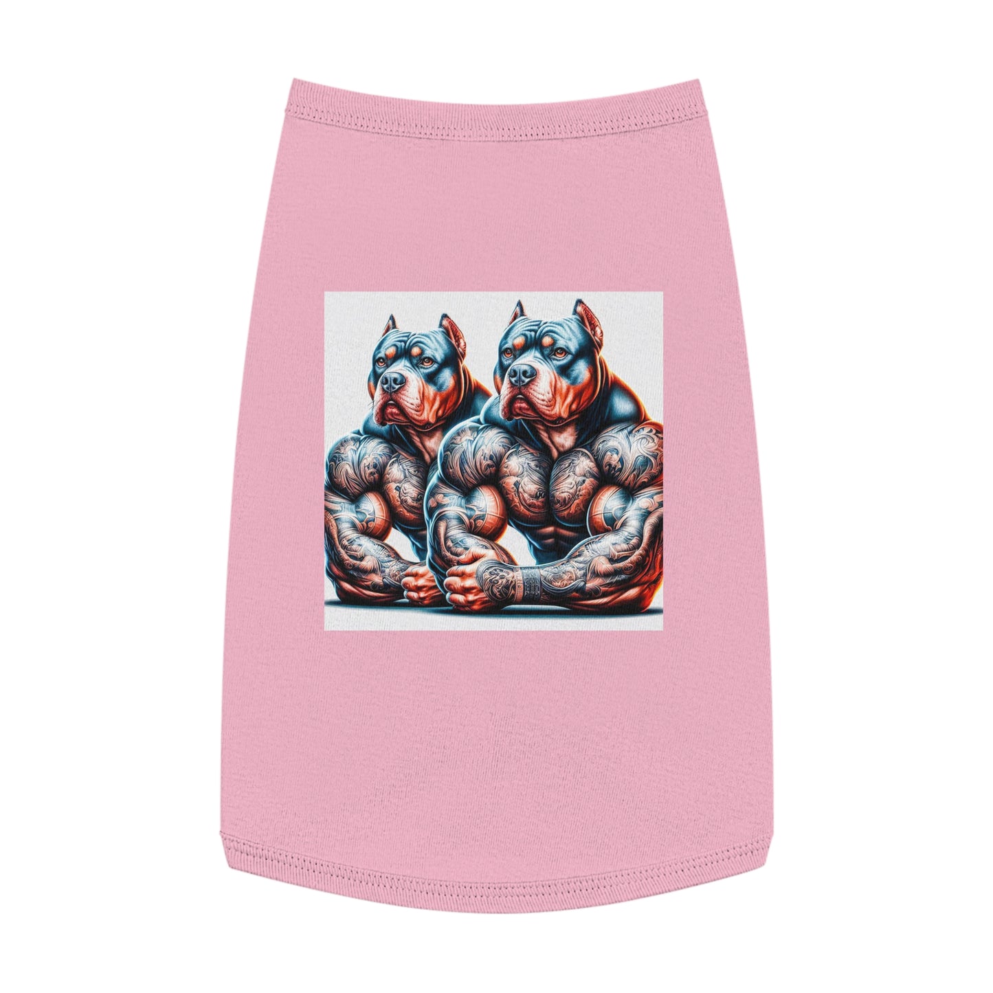 Pet Tank Top Pit Bull gym rat friends Pets Printify L Pink