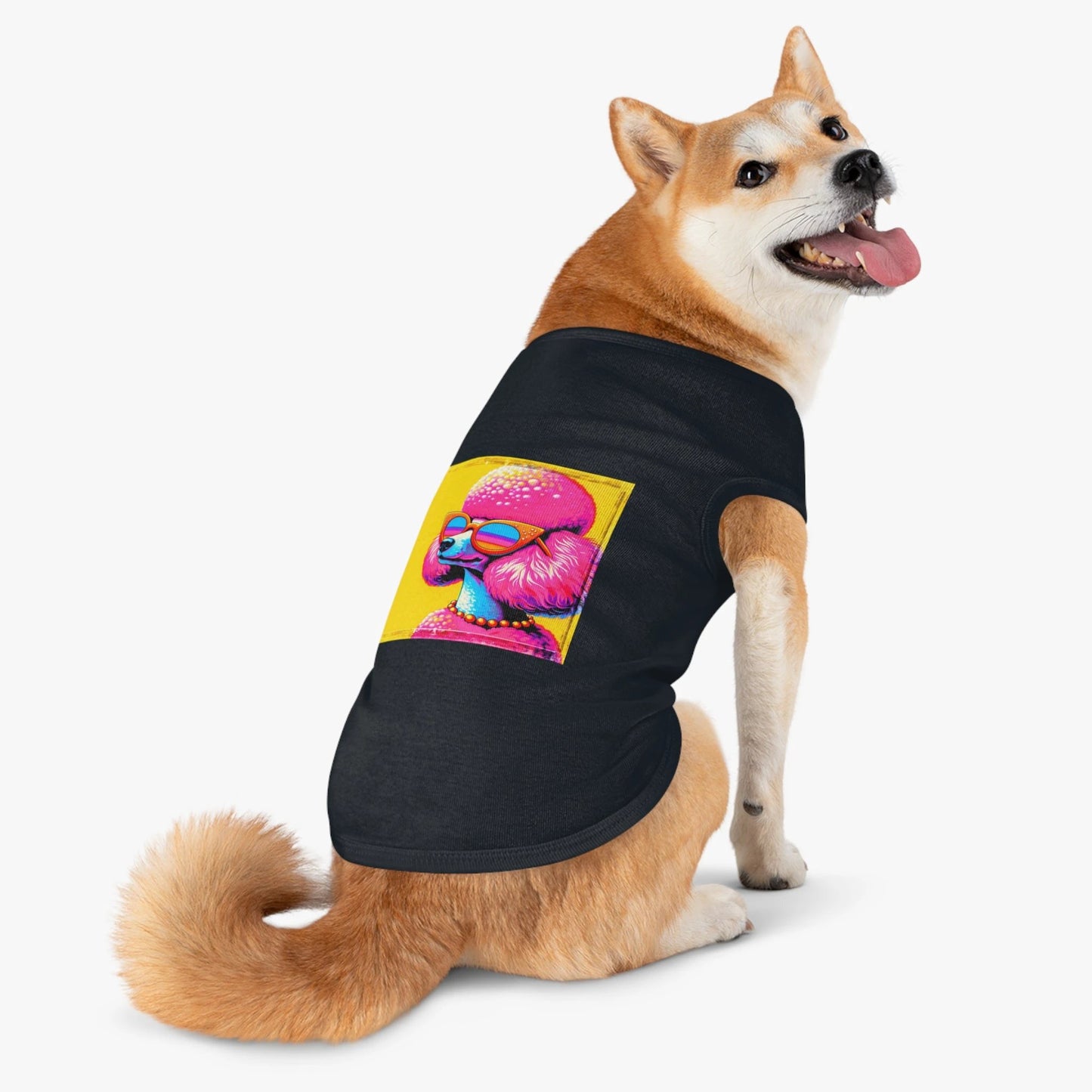 Pet Tank Top Poodle pink fluffy princess by Printify