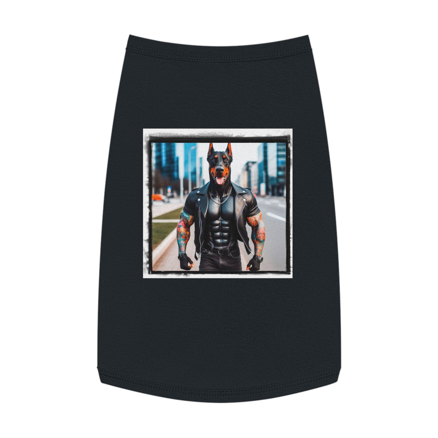 Pet Tank Top Doberman FBI Man t shirt Pets Printify