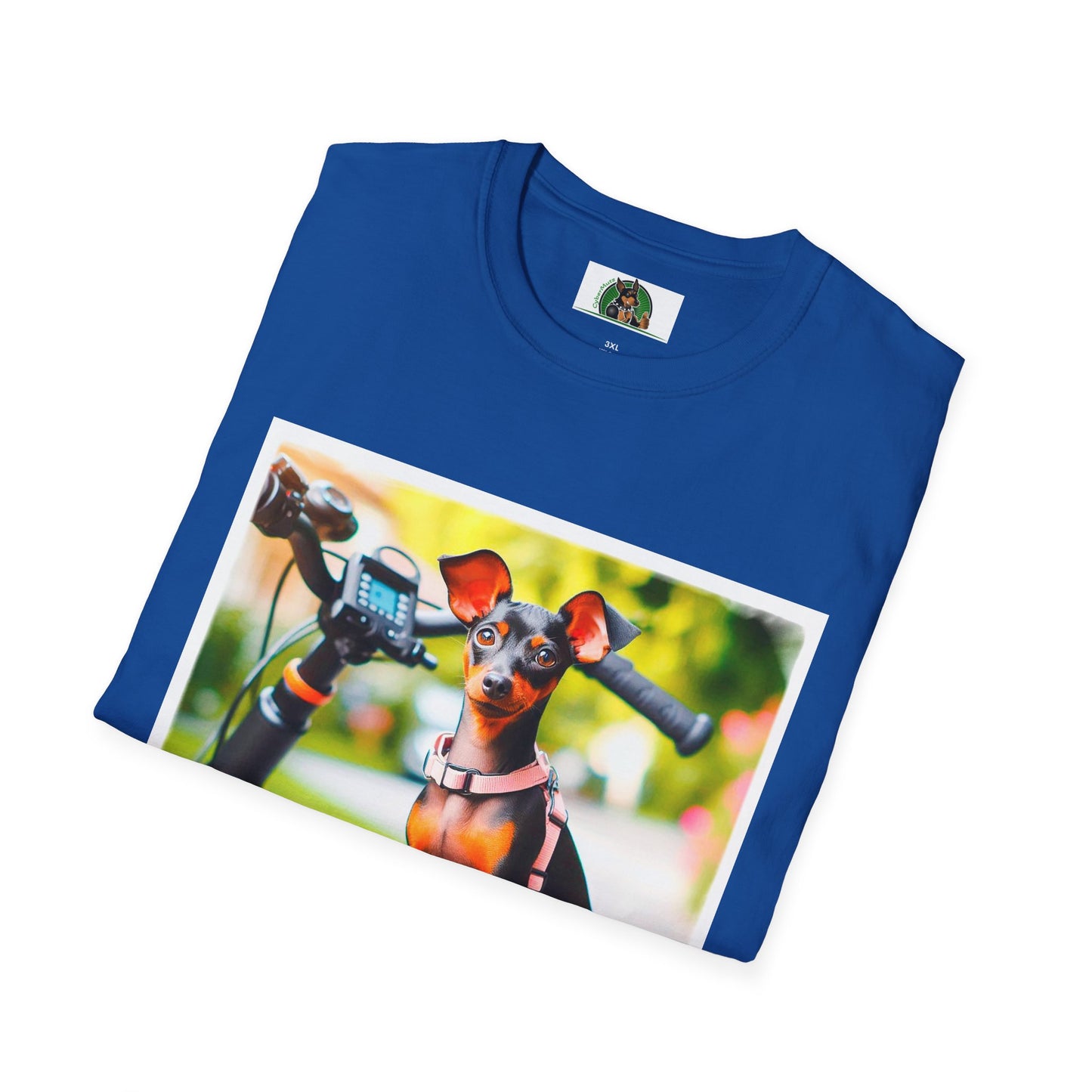 Min Pin T-Shirt bike riding T-Shirt Printify