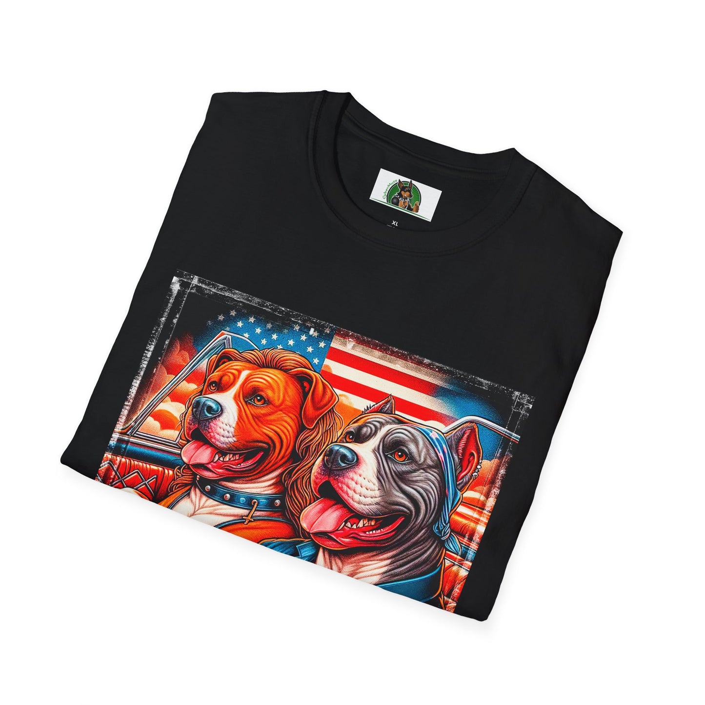 Wacky Pit Bull happy couple shirt T-Shirt Printify