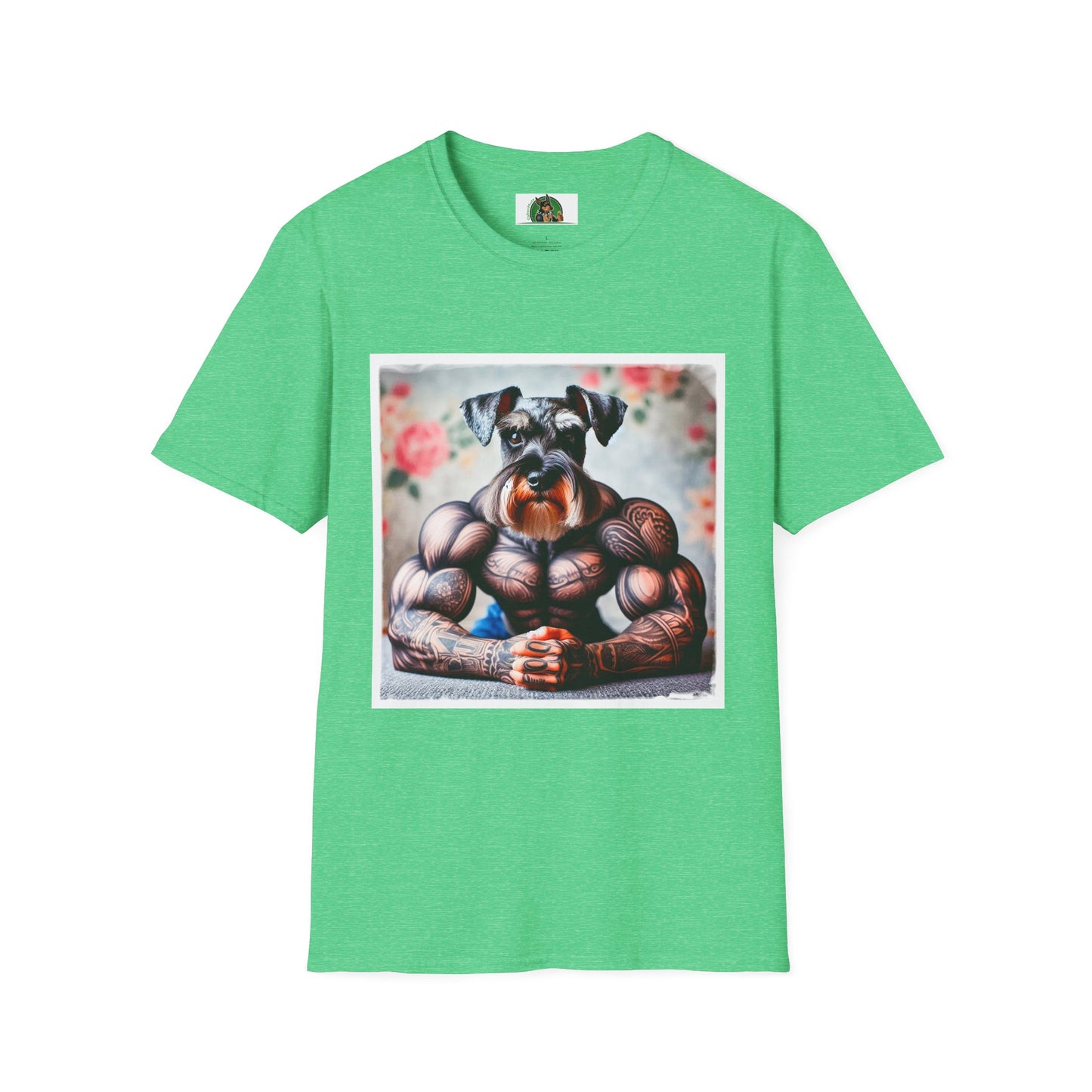 Miniature Schnauzer arm day shirt T-Shirt Printify S Heather Irish Green