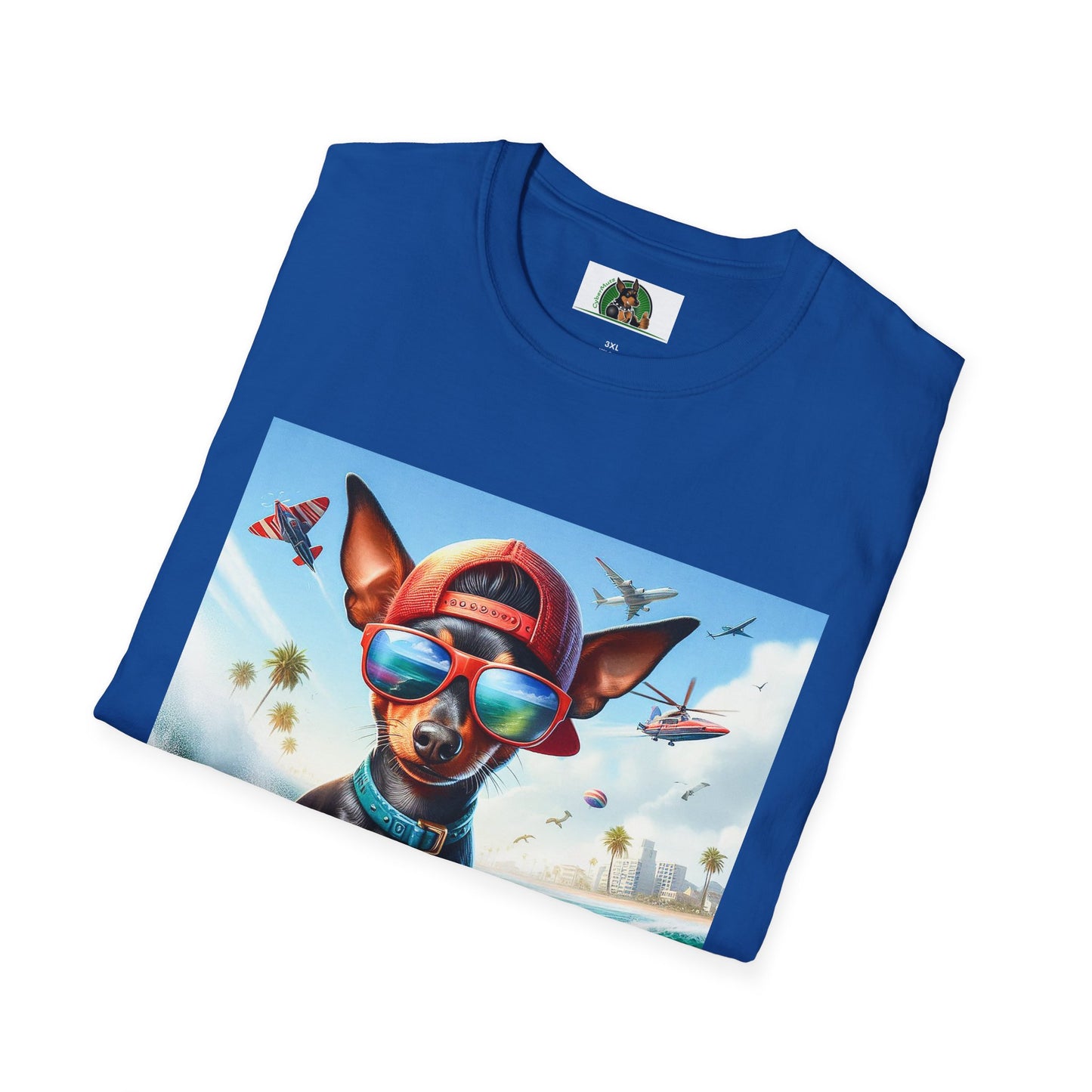 Min Pin T-Shirt tiny surfer T-Shirt Printify