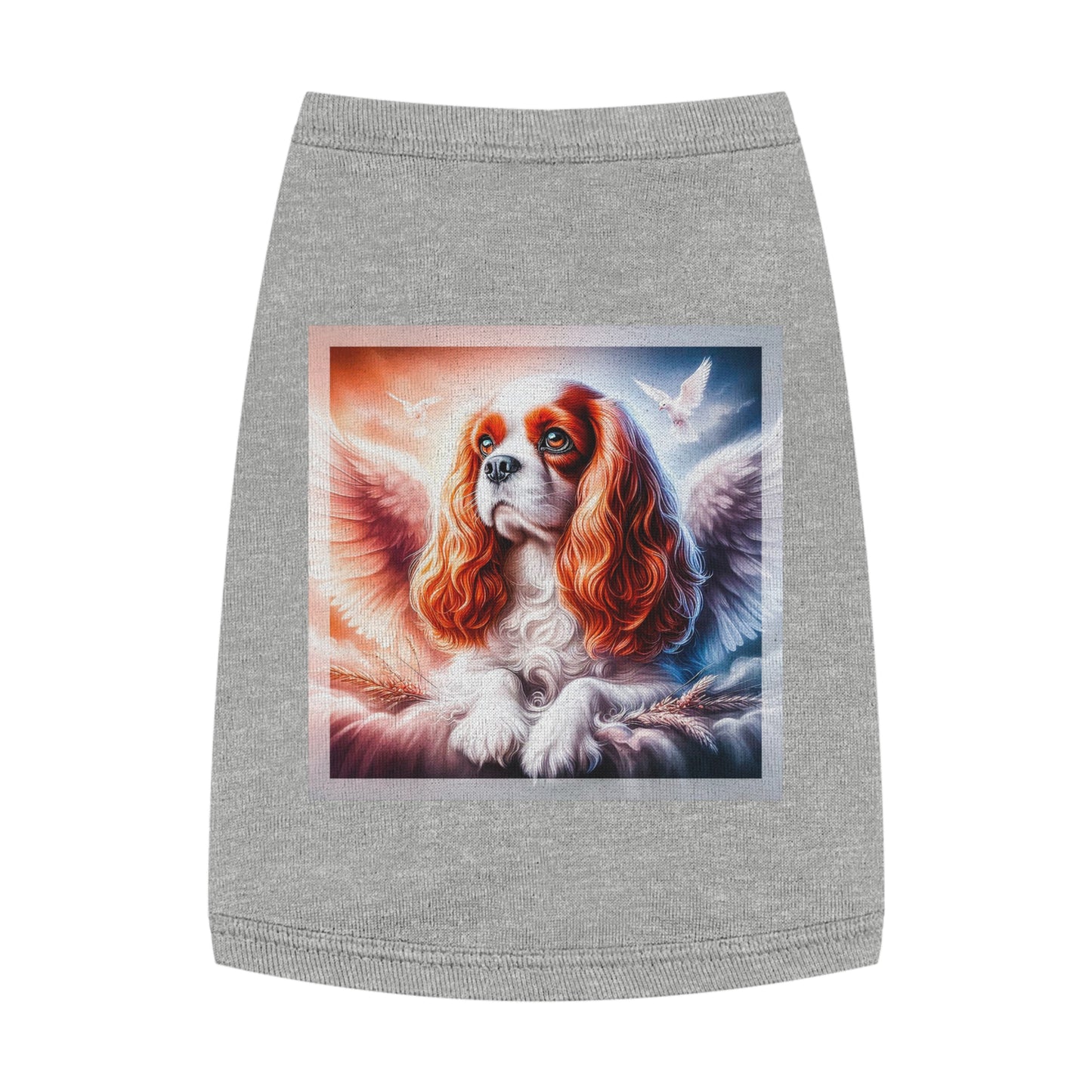 Pet Tank Top Cavalier King Charles Spaniel Angel Pets Printify M Heather