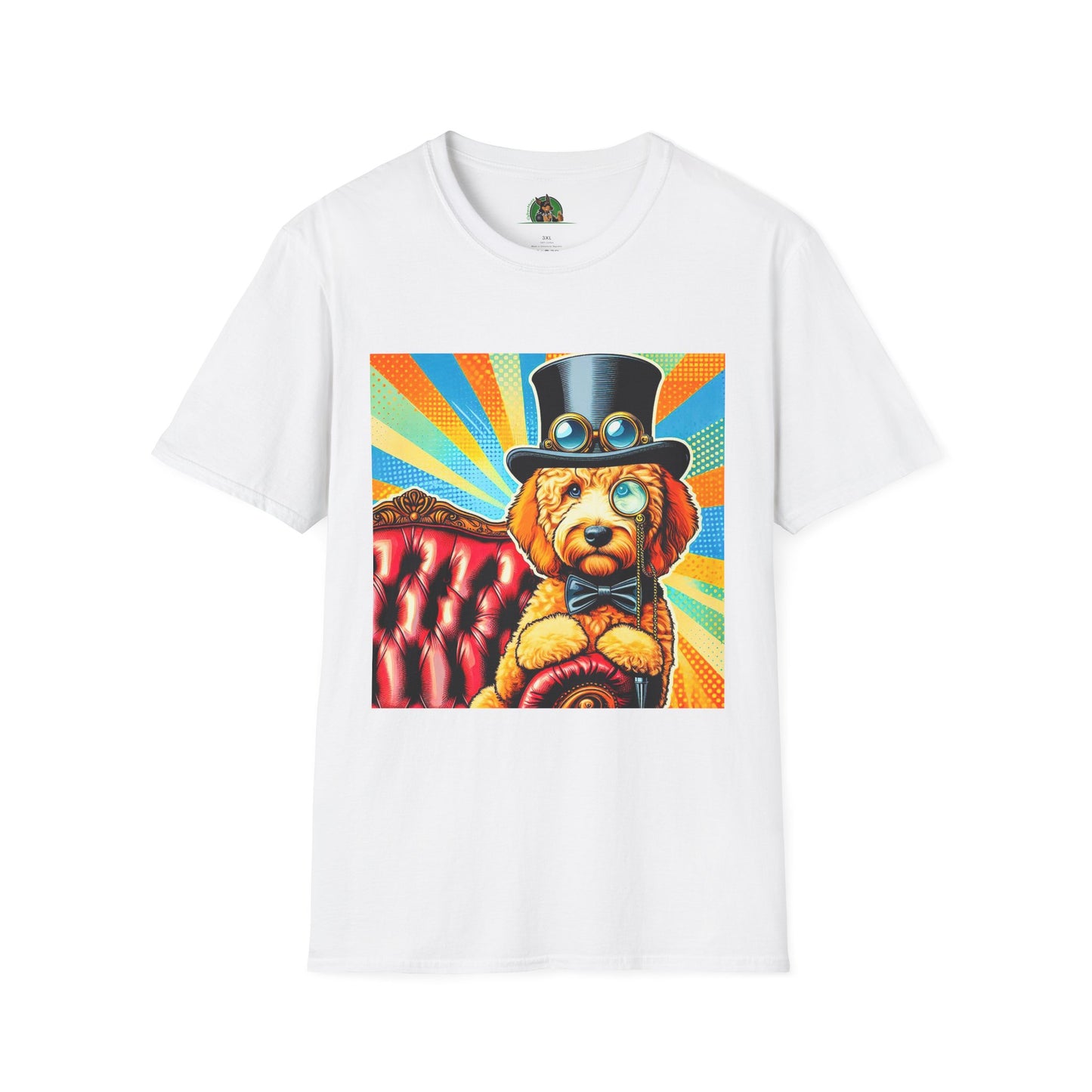 Golden Doodle steam punk cutie r shirt T-Shirt Printify XS White