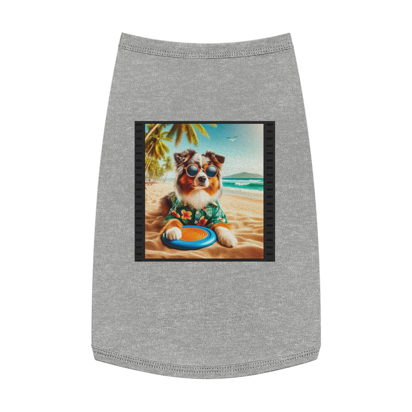 Pet Tank Top Australian Shepherd Pets Printify L Heather