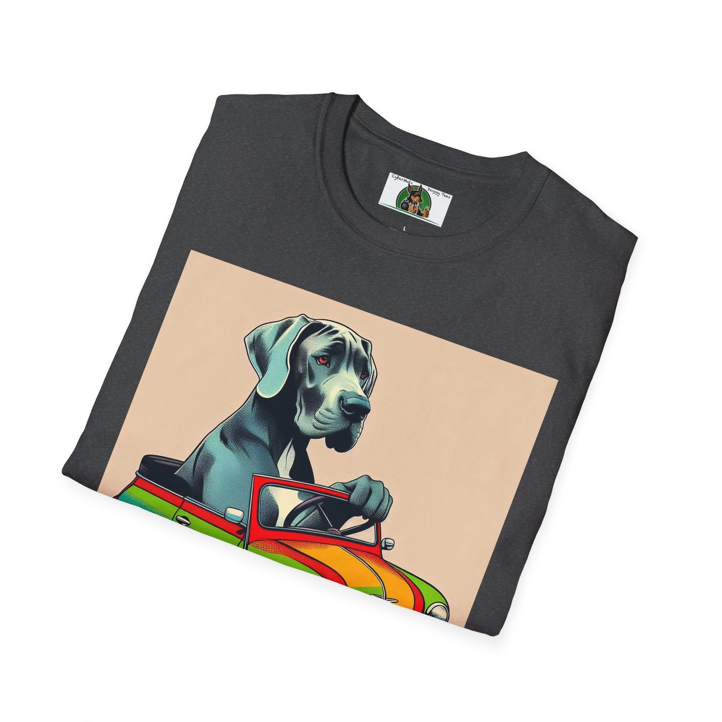 Labrador in a Wacky Little Car T-Shirt Printify