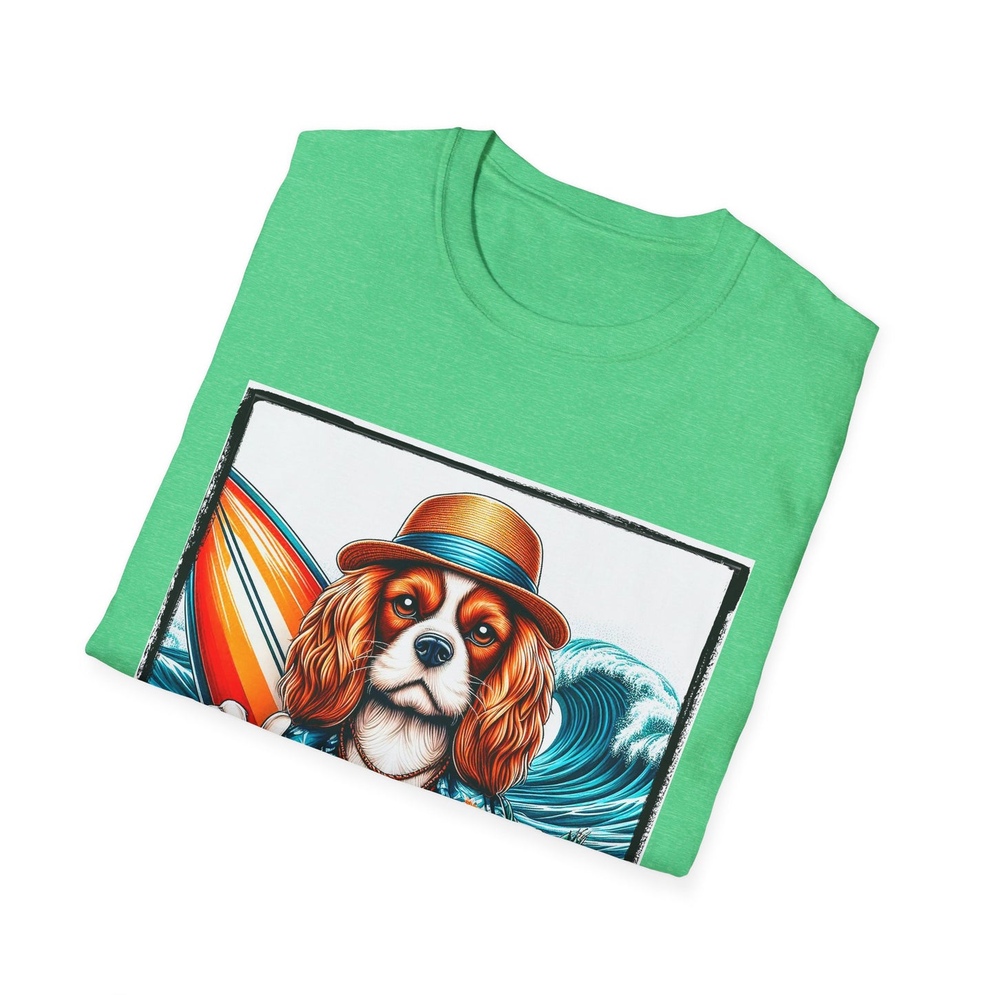 Cavalier King Charles Spaniel Hang Ten Surfer Dog TShirt