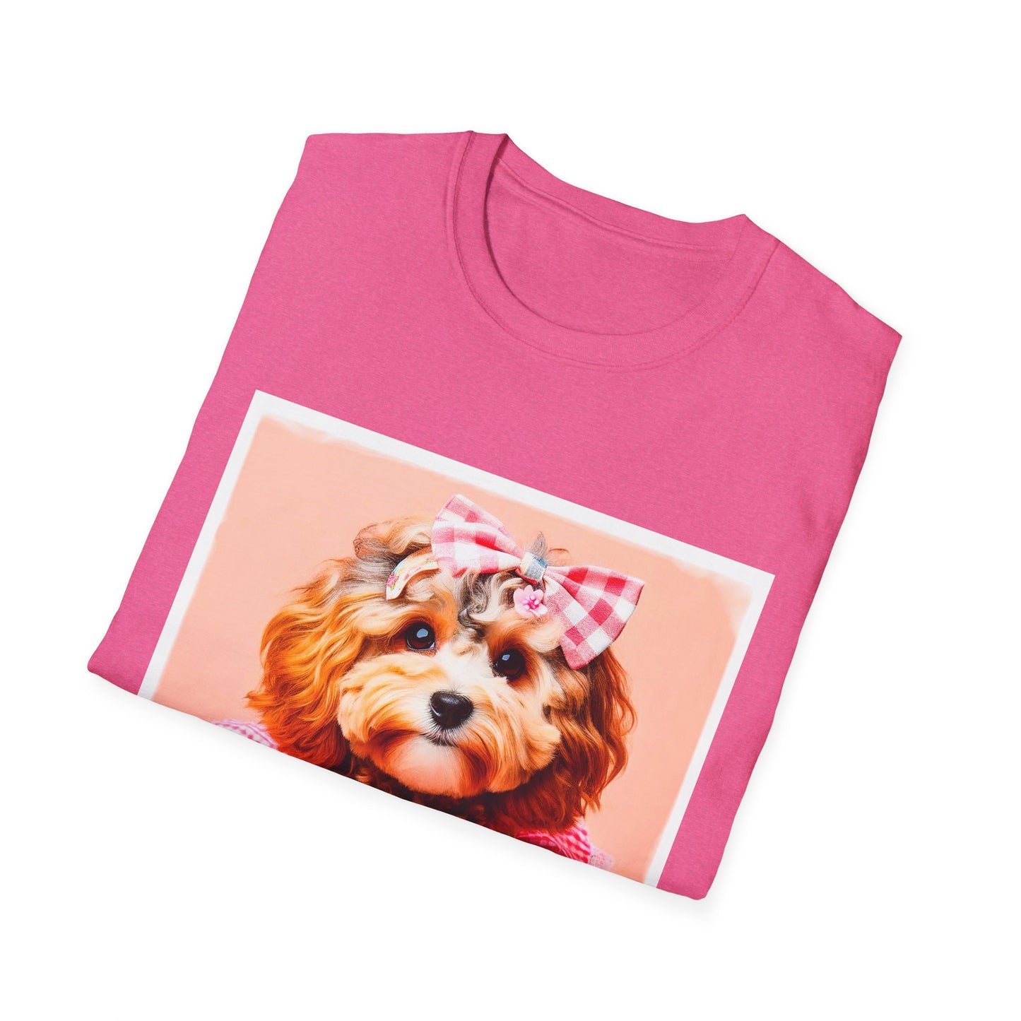 CockerPoo pretty pink bow t shirt