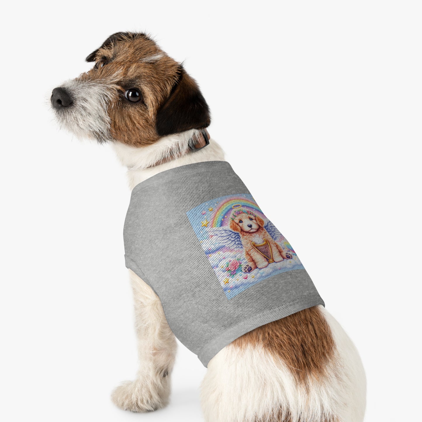 Pet Tank Golden Doodle baby Angel shirt Pets Printify