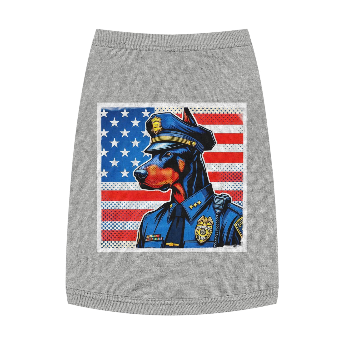 Pet Tank Top Doberman war cop t shirt Pets Printify M Heather