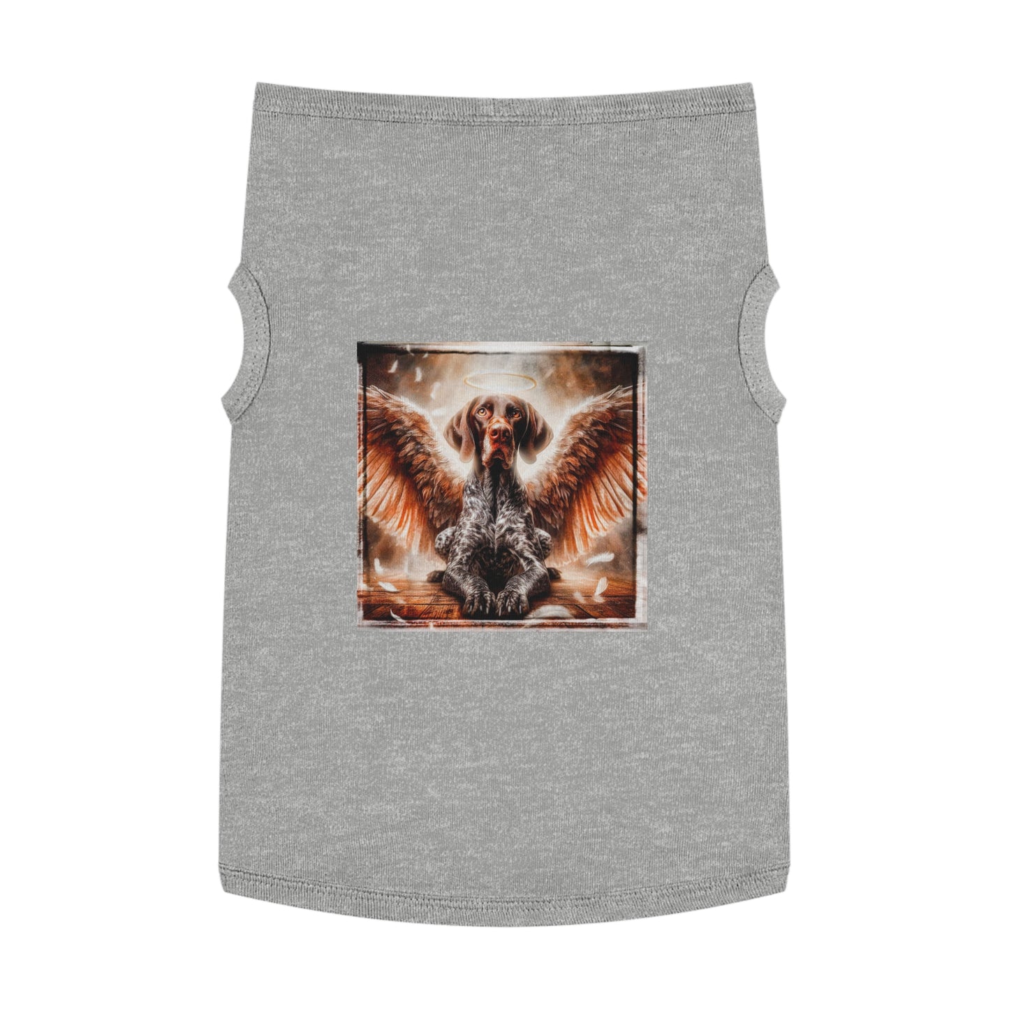 Pet Tank Top German Shorthaired Pointer angel t shirt Pets Printify XL Heather