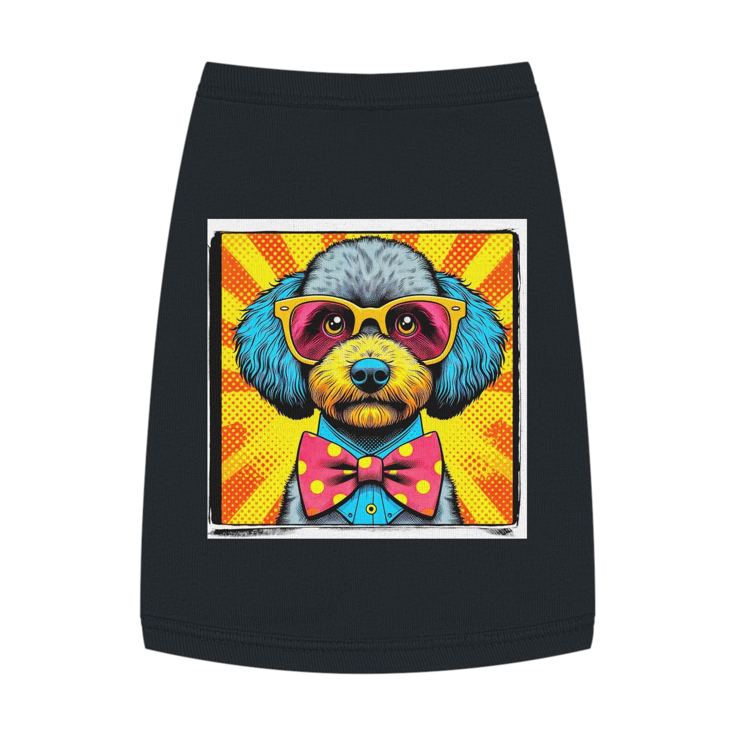 Pet Tank Top Sheepadoodle pop art Pets Printify M Black