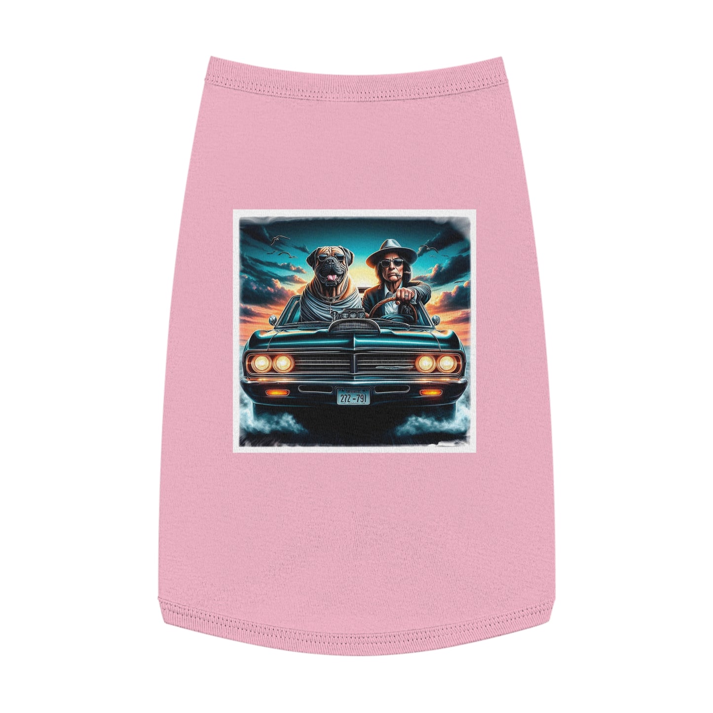 Wacky Pet Tank Top Cane Corso Dog And Man Pets Printify L Pink