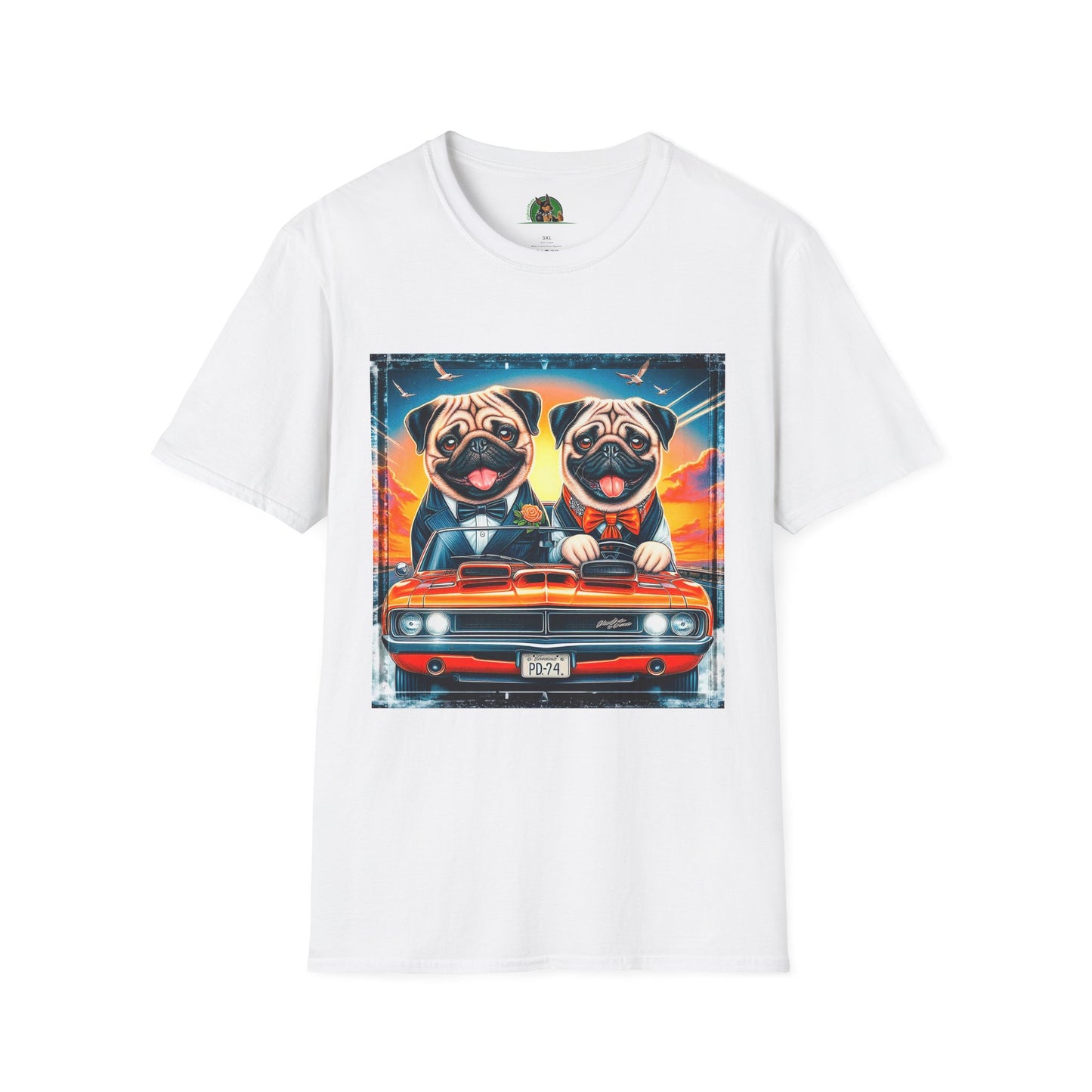 Wacky Pugs T-Shirt Printify XS White