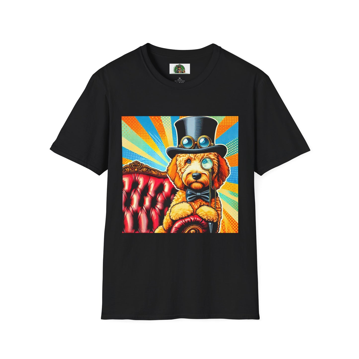 Golden Doodle steam punk cutie r shirt T-Shirt Printify XS Black