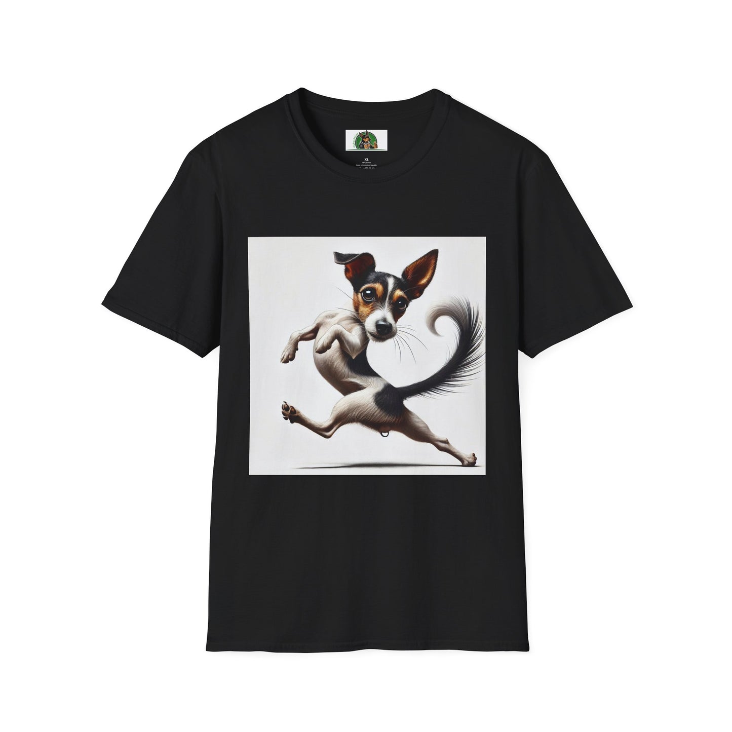 Dancing Rat Terrier T-Shirt T-Shirt Printify XS Black
