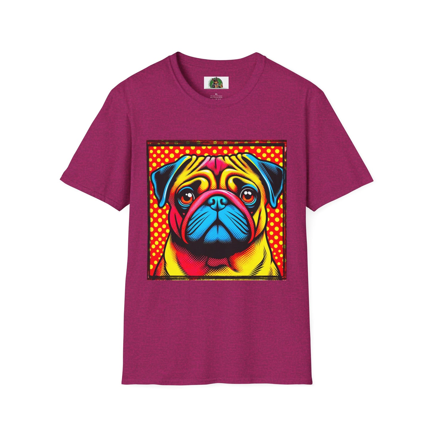 Pugs T-Shirt Printify S Antique Heliconia