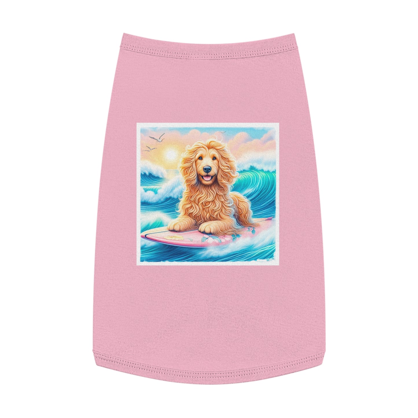 Pet Tank Golden Doodle pretty doggie t shirt Pets Printify L Pink