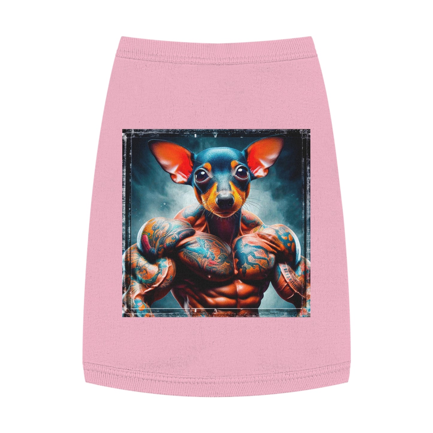 Pet Tank Top Rat Terrier arm day Pets Printify M Pink
