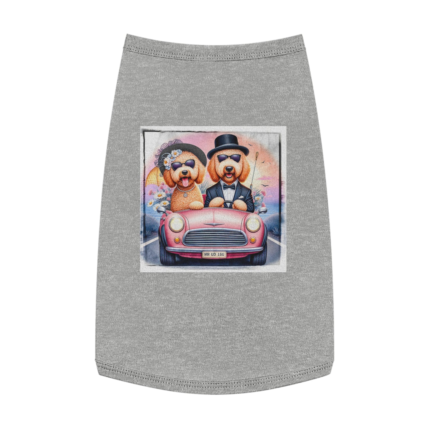 Wacky Pet Tank Golden Doodle wacky couple Pets Printify L Heather
