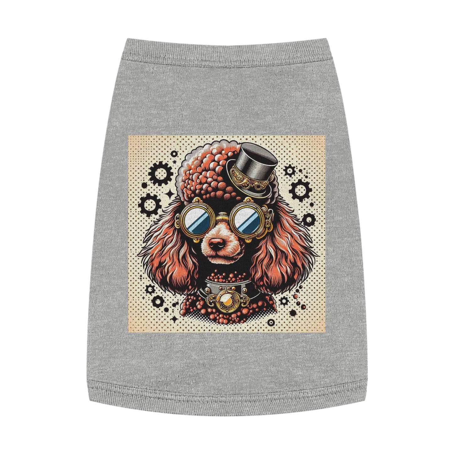 Pet Tank Top Poodle gear head Pets Printify M Heather