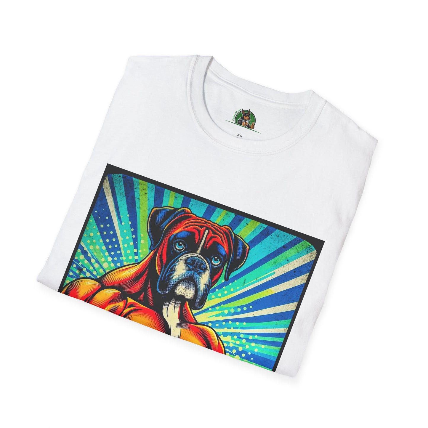 Boxer Muscle Dog T-Shirt Printify