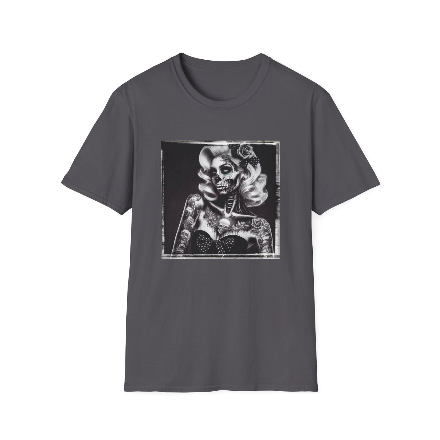 Zombie pin up shirt T-Shirt Printify S Charcoal