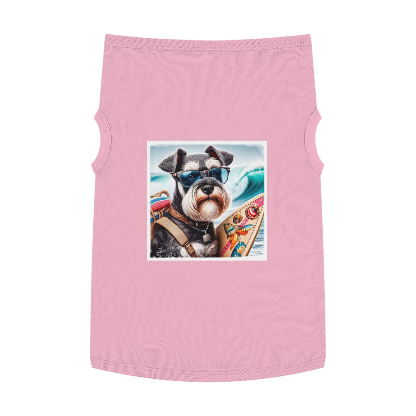 Miniature Schnauzer traveling surfer shirt Pets Printify XL Pink