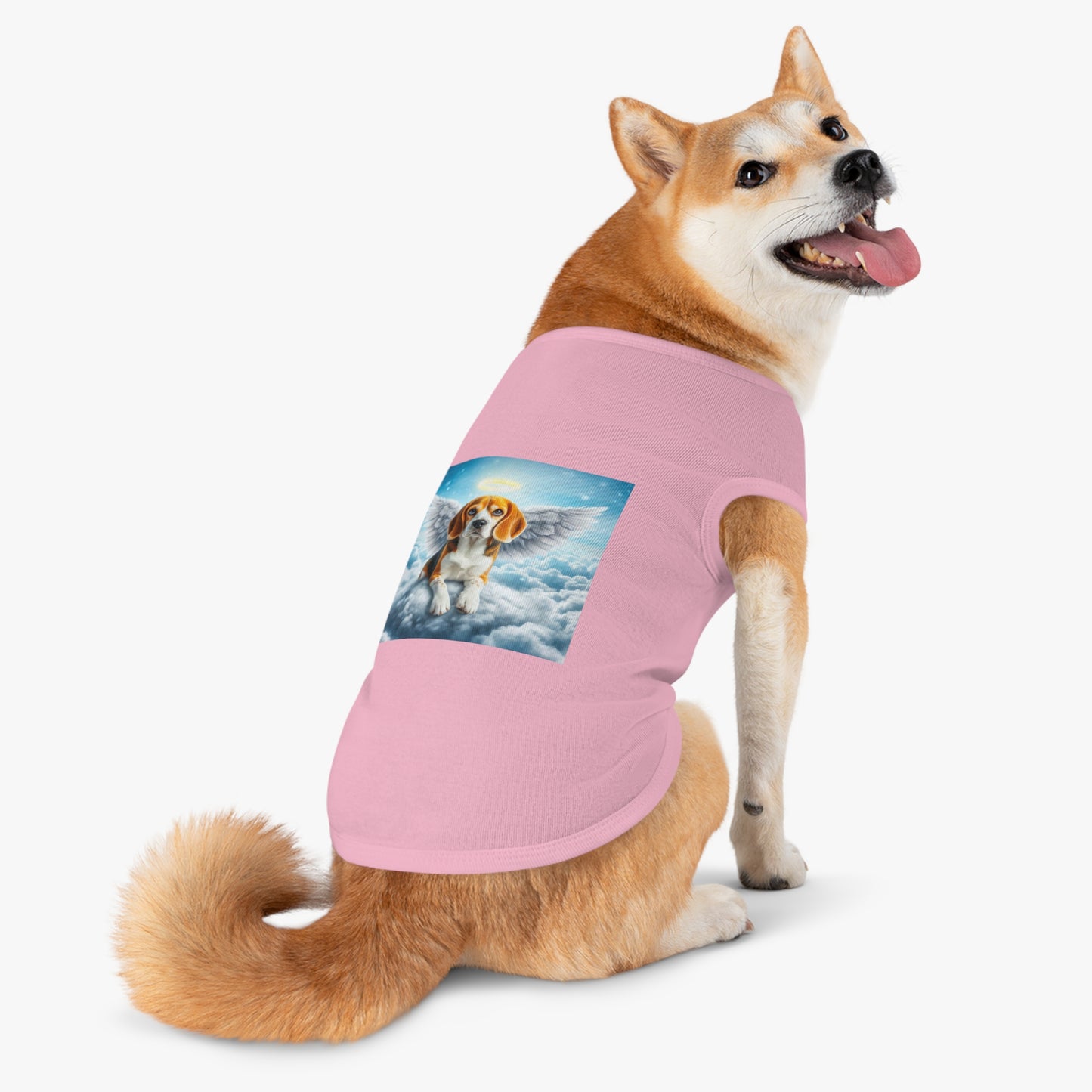 Pet Tank Top Beagle Angel In Cloud Pets Printify