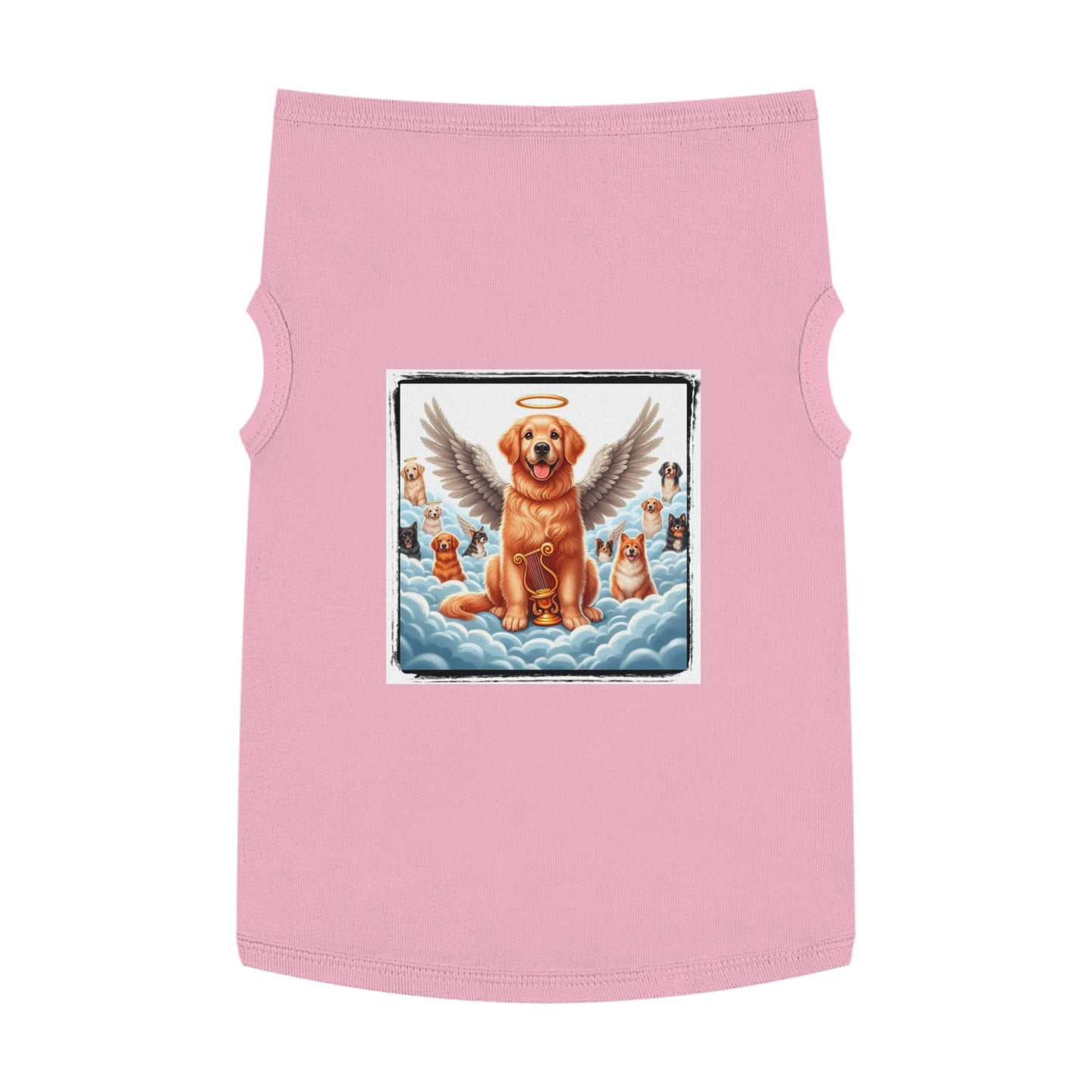 Golden Retriever tank top puppy heaven Pets Printify XL Pink