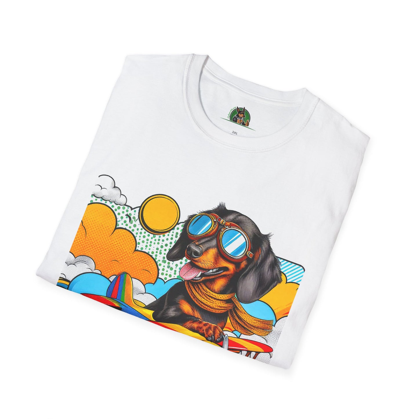 Dachshund pilot t shirt T-Shirt Printify