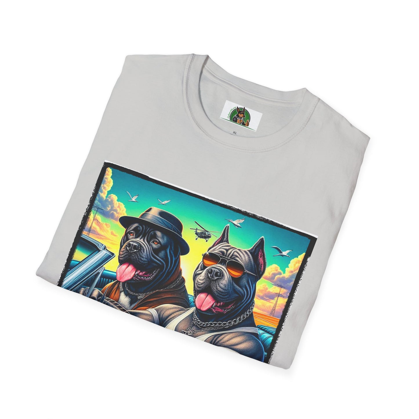 Cane Corso Dogs In Car TShirt T-Shirt Printify
