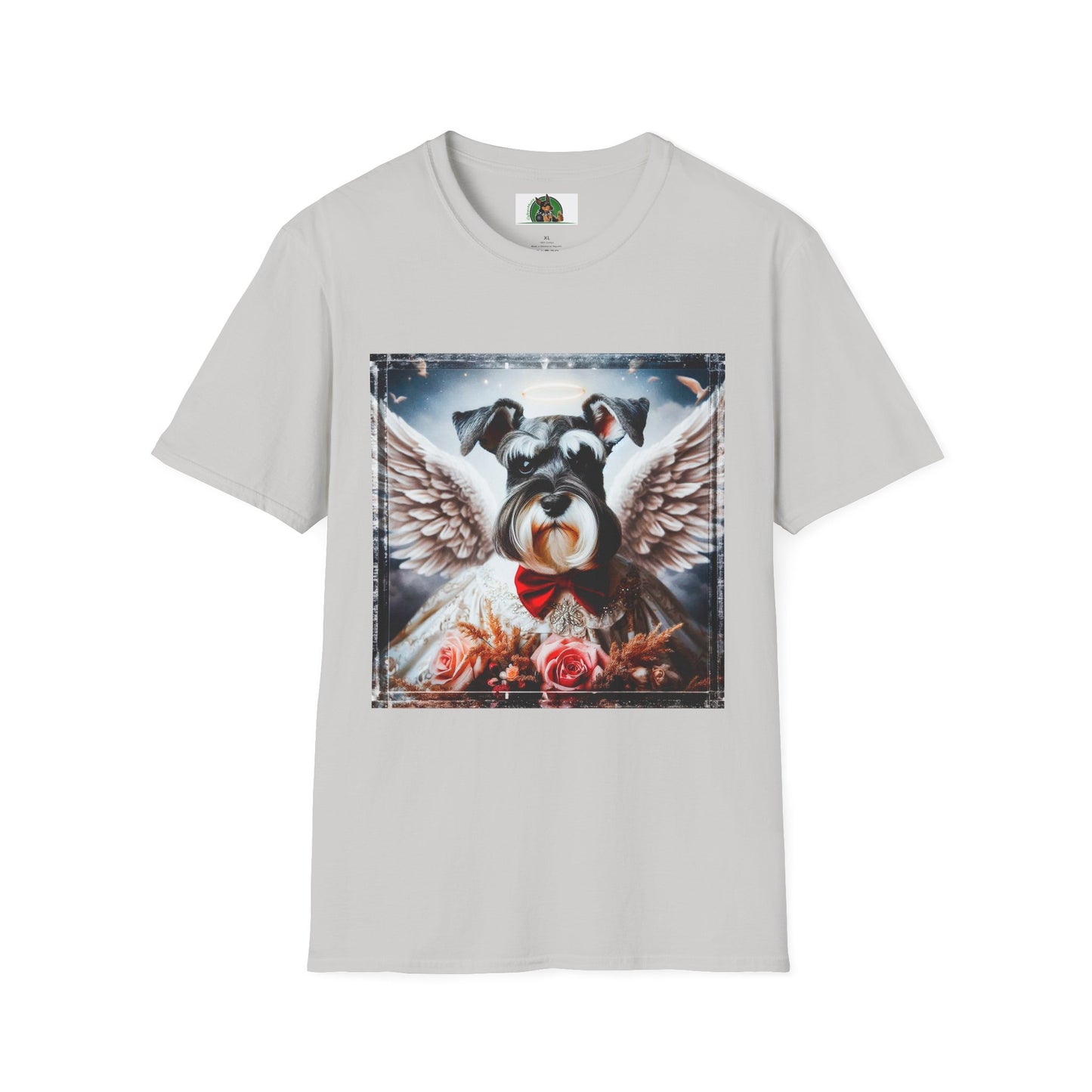Miniture Schnauzer heavenly Angel shirt T-Shirt Printify S Ice Grey