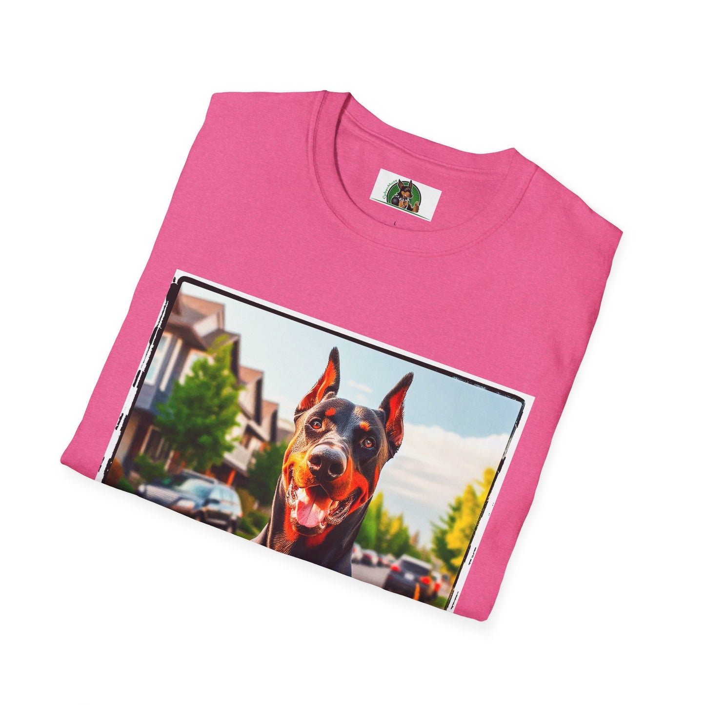Doberman happy policeman t shirt