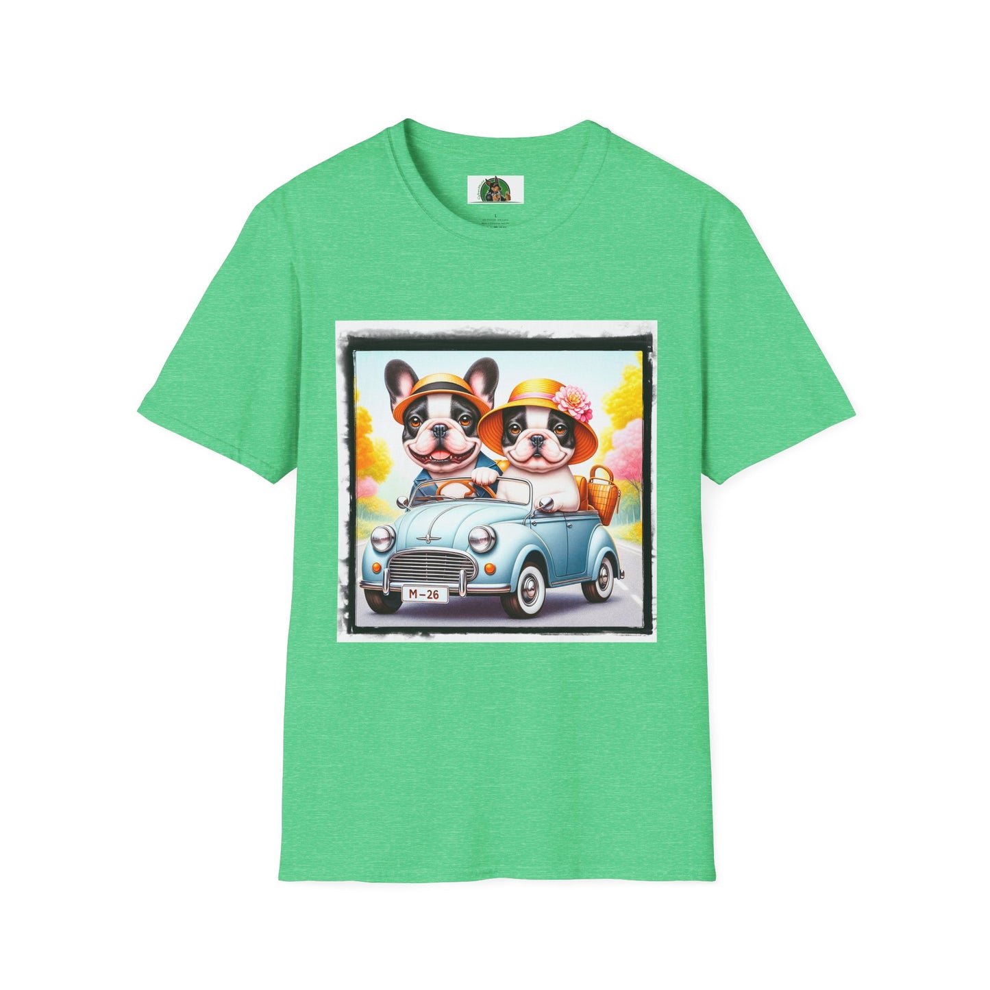 Wacky French Bulldog T-Shirt Printify S Heather Irish Green