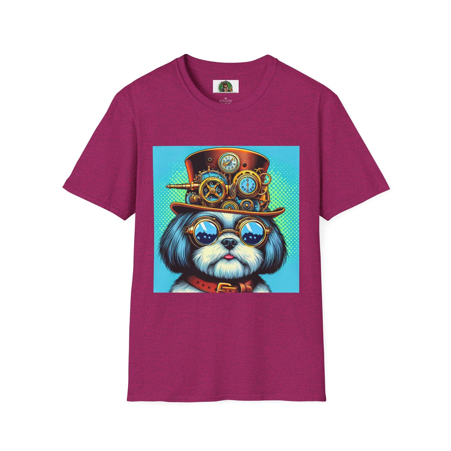 Shih Tzu steam punk cutie T-Shirt Printify S Antique Heliconia