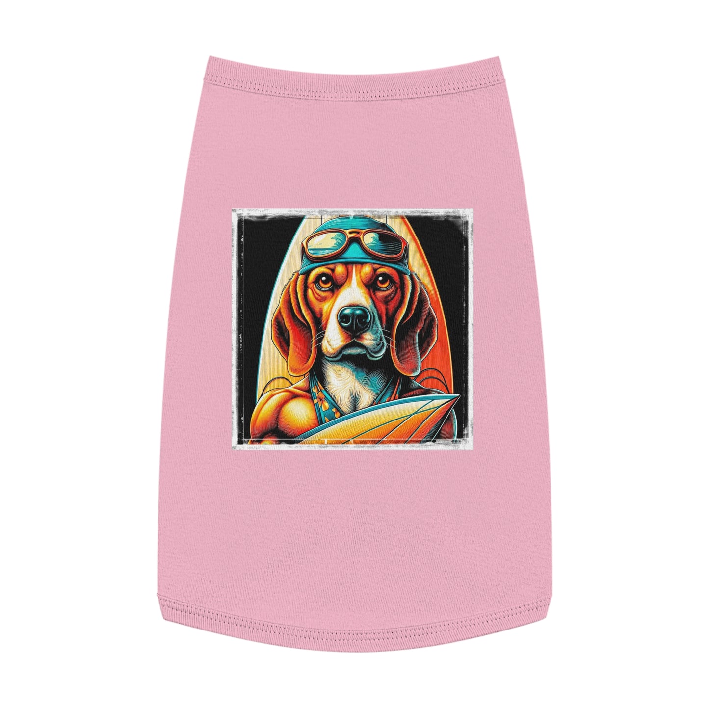 Pet Tank Top Beagle Surfer Pets Printify
