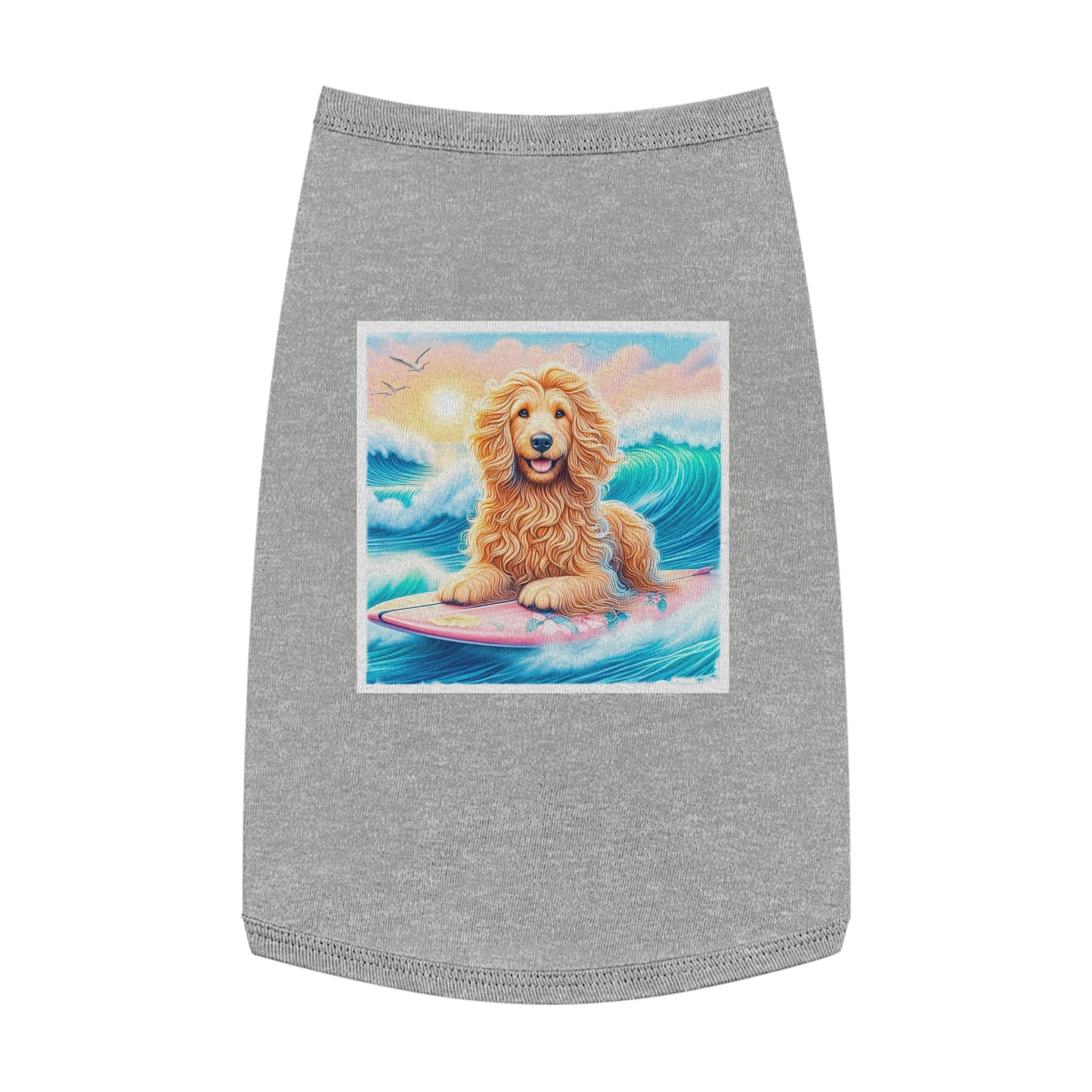 Pet Tank Golden Doodle pretty doggie t shirt Pets Printify L Heather